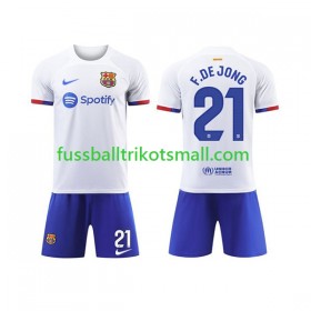 Fußballtrikots FC Barcelona Frenkie de Jong 21 Kinder 2023-2024 Kurzarm Auswärts-trikot kaufen